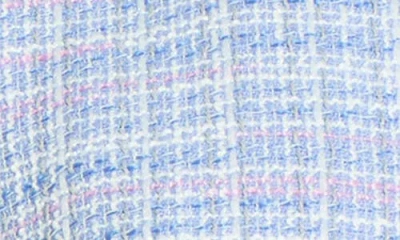 Kasper Plus Size Open-front Tweed Jacket In Blue