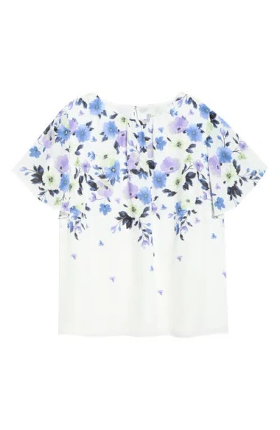 Kasper Flutter Sleeve Top In White