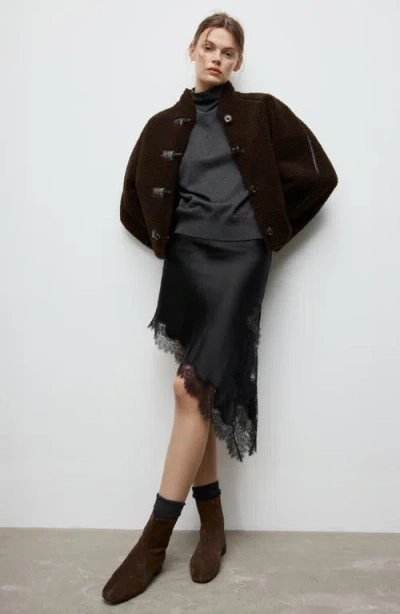 Mango Round Toe Ankle Bootie In Brown
