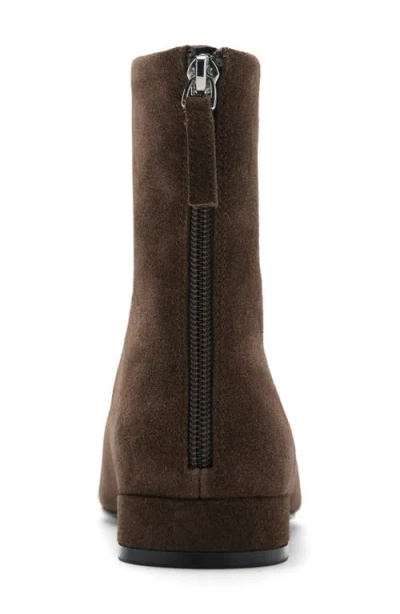Mango Round Toe Ankle Bootie In Brown