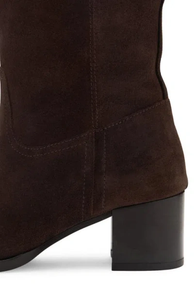 Mango Heel Suede Boots In Brown