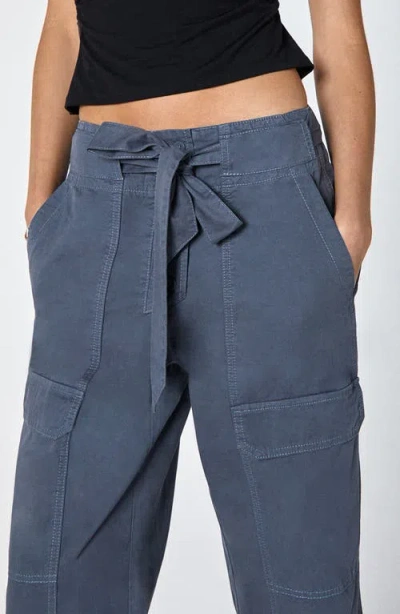 Unpublished Mia Drawstring Cargo Pants In Blue