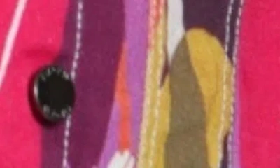 Apny Print Denim Jacket In Multi