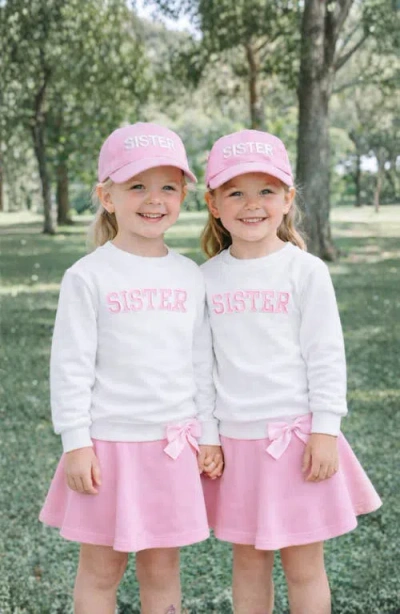 Bits & Bows Sister Sweatshirt In White