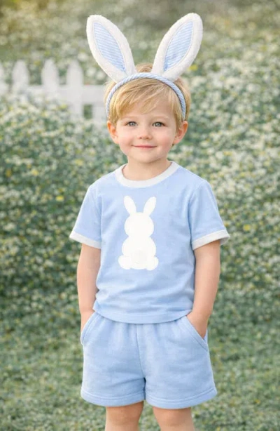 Bits & Bows Cottontail Bunny T-shirt In Blue