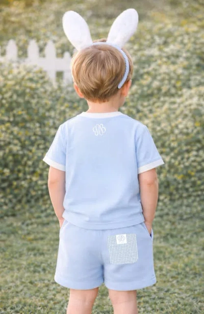 Bits & Bows Cottontail Bunny T-shirt In Blue
