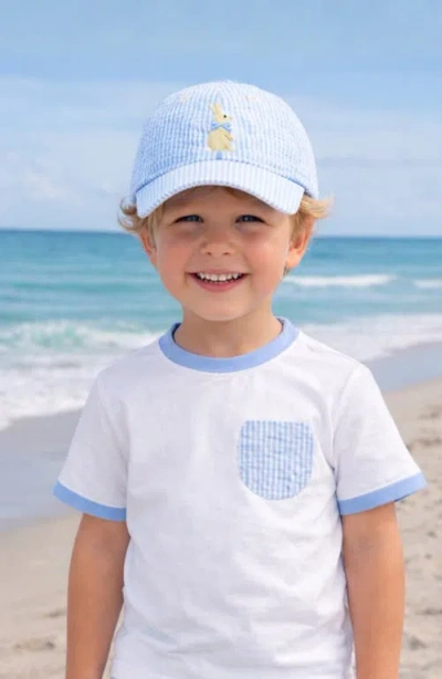 Bits & Bows Bunny Baseball Hat In Blue