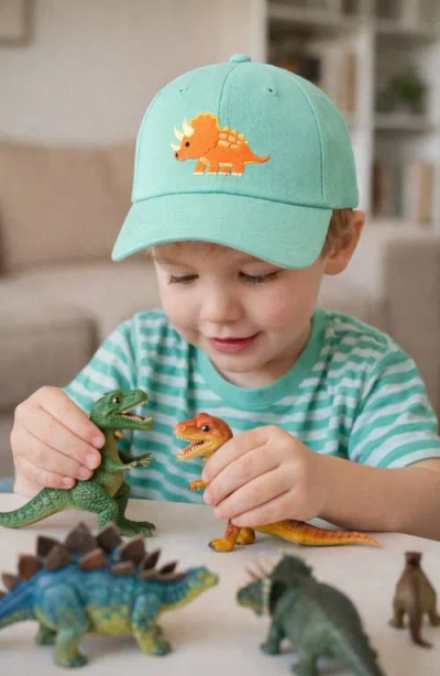 Bits & Bows Triceratops Baseball Hat In Blue