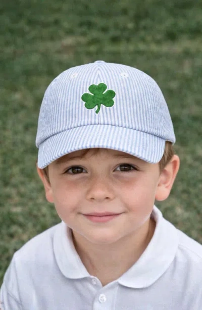 Bits & Bows Shamrock Baseball Hat In Blue