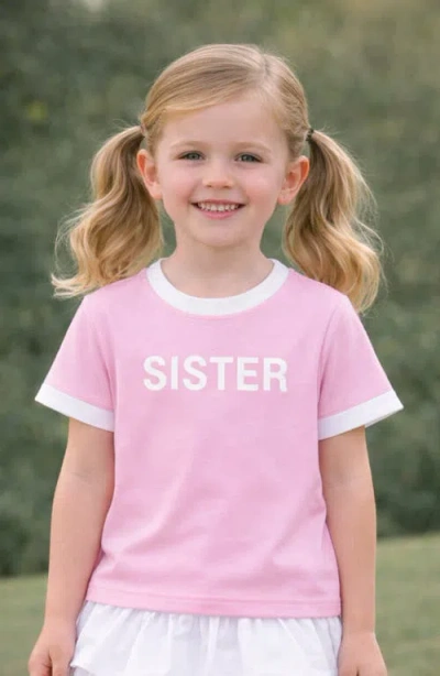 Bits & Bows Sister T-shirt In Pink