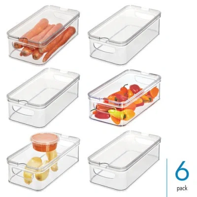 Idesign Stackable Fridge Organizer Bins With Lids In Transparent