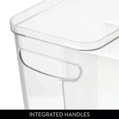 Idesign 3-section Divided Pantry Organizer Bin In Transparent
