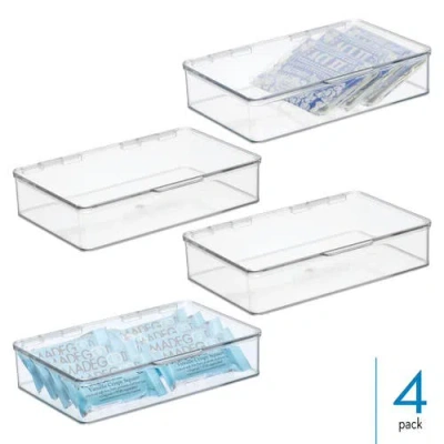 Idesign Stackable Hinged-lid Pantry Storage Box In Transparent