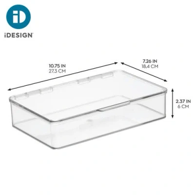 Idesign Stackable Hinged-lid Pantry Storage Box In Transparent