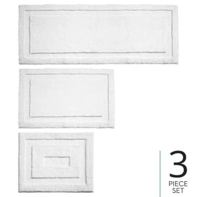 Idesign Microfiber Bath Mats In White