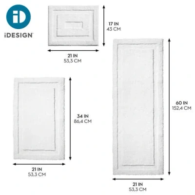 Idesign Microfiber Bath Mats In White