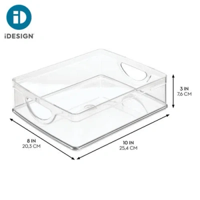 Idesign Stackable Pantry Bin With Handles In Transparent