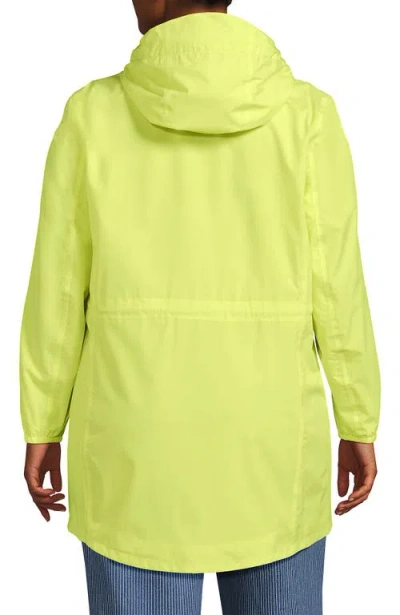 Lands' End Plus Size Squall Packable Waterproof Raincoat In Green