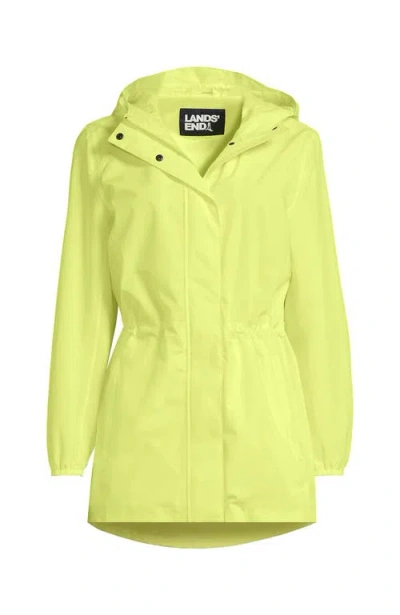 Lands' End Plus Size Squall Packable Waterproof Raincoat In Green