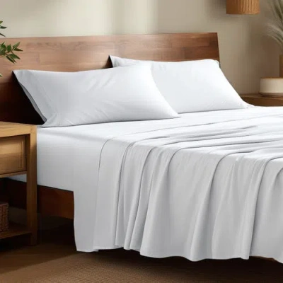 Bare Home Cooling Rayon Sheet Set In White
