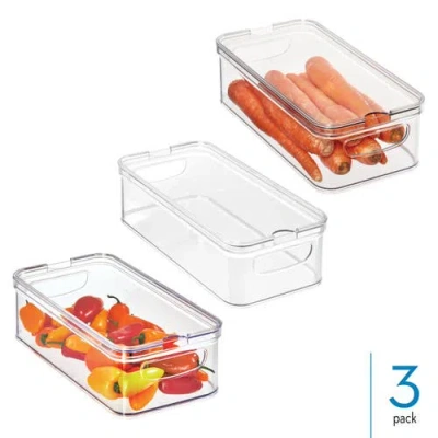 Idesign Stackable Fridge Organizer Bins With Lids In Transparent