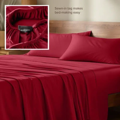 Bare Home Cooling Rayon Sheet Set In Red