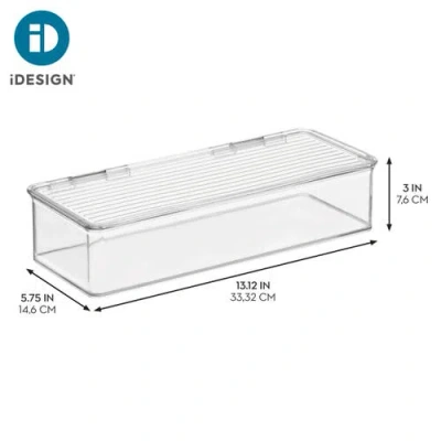 Idesign Stackable Hinged-lid Pantry Storage Box In Transparent