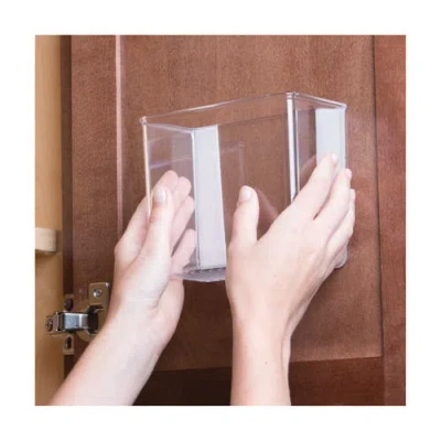 Idesign Adhesive Organizer Bin For Kitchen In Transparent