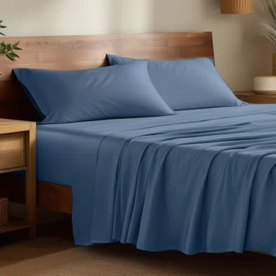 Bare Home Cooling Rayon Sheet Set In Blue