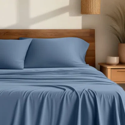 Bare Home Cooling Rayon Sheet Set In Blue