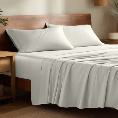 Bare Home Cooling Rayon Sheet Set In White