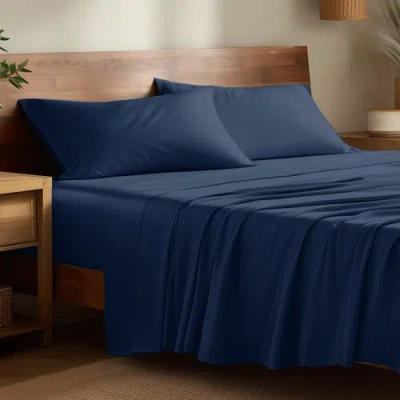 Bare Home Cooling Rayon Sheet Set In Blue