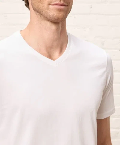 Pact Softspun Essential V-neck Tee In White