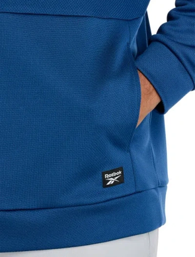Reebok Big & Tall Performance Double-knit 1/4-zip Pullover In Blue
