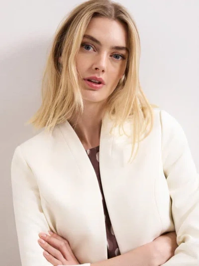 Phase Eight Catherine Collarless Jacket In White