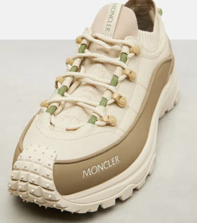 Moncler Two-tone Canvas Trailgrip Lite3 Sneakers In Neutral