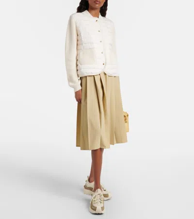 Moncler Two-tone Canvas Trailgrip Lite3 Sneakers In Neutral