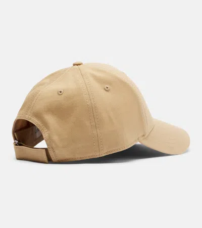 Moncler Beige Baseball Cap With Embroidered Logo In Pink