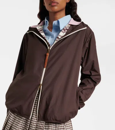 Moncler Fegeos Technical Jacket In Brown