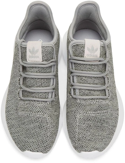 Shop Adidas Originals Grey Tubular Shadow Sneakers