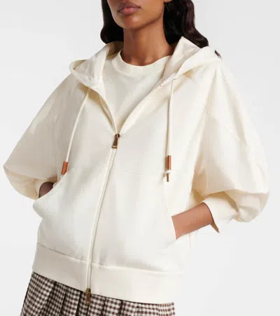 Moncler Drawstring-hood Kangaroo-pocket Jacket In Neutral