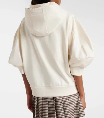 Moncler Drawstring-hood Kangaroo-pocket Jacket In Neutral
