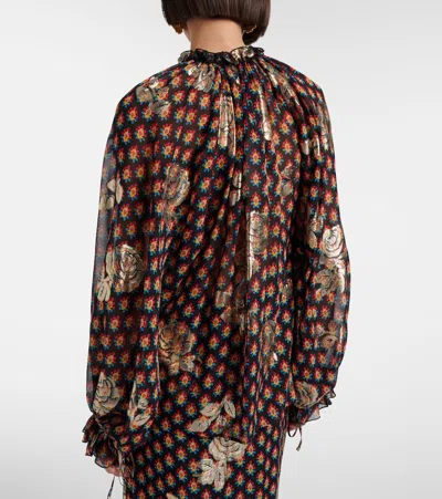 Etro Silk-blend Top In Multi