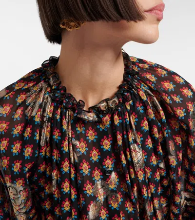 Etro Silk-blend Top In Multi