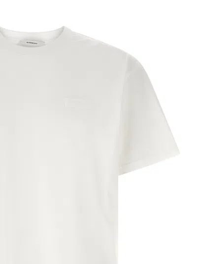 Givenchy Men White Crew Neck T-shirt With Logo On Front And Back In Cotton Man In White