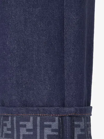 Fendi Long Jeans In Blue