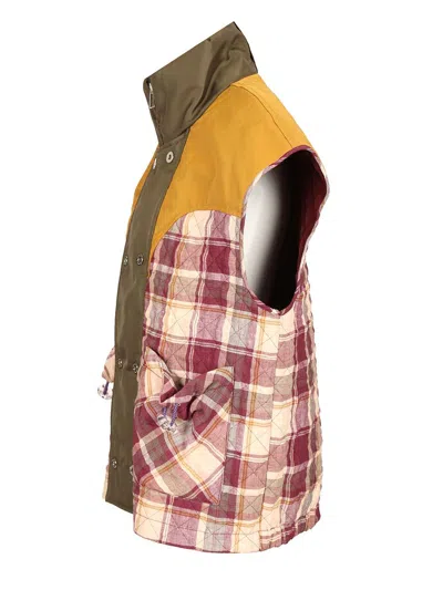 Marbell Red Polyamide Sleveless Jacket In Multi