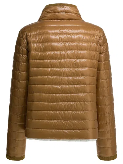 Herno Long-sleeved Drawstring Reversible Padded Coat In White