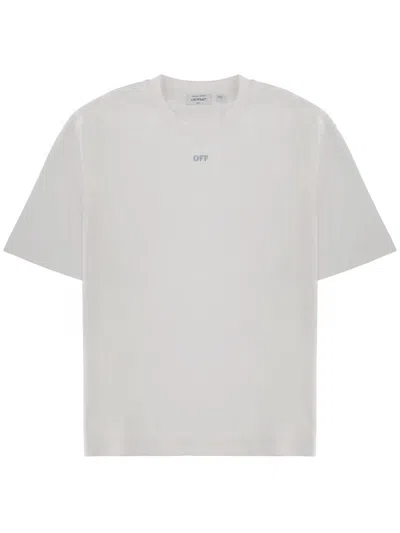 Off-white Graphic Print Crew Neck Short Sleeve T-shirt In White