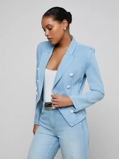 L'agence Emerson Structured Blazer In Blue